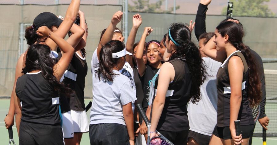 Girls JV Tennis Hosts Cabrillo High School!